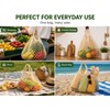 5-Pack Beige Cotton Reusable Mesh Shopping Bag 20cm