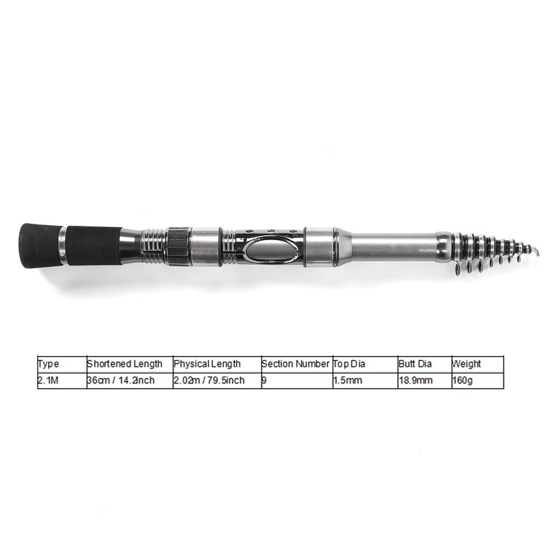 Protable Ultralight Carbon Fiber Fishing Rod Telescopic Pole Tackle Accessory