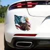 2pcs American Flag Eagle Sticker, 4.72"x4.72", Waterproof and Scratch Resistant