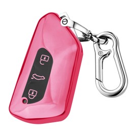 FT FUNTOR FT FUNTOR Schlsselhlle fr VW,fr Skoda Schlsselhlle mit 3-Schwarze Tasten,Kompatibel mit VW Golf 8 ID.3 ID.4 Seat Leon Seat Tarraco Seat Ateca Formentor TPU Schlsselhlle (C-Rosa)