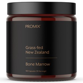 ProMix Nutrition Grass-Fed Beef Bone Marrow Supplement | Rich in Collagen, Vitamins & Minerals - Raw & Freeze Dried | - 180 Gelatin Capsules