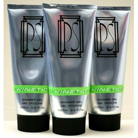 Paul Sebastian PS KINETIC SHOWER GEL 3.3 fl oz for MEN by PAUL SEBASTIAN (3 pk)
