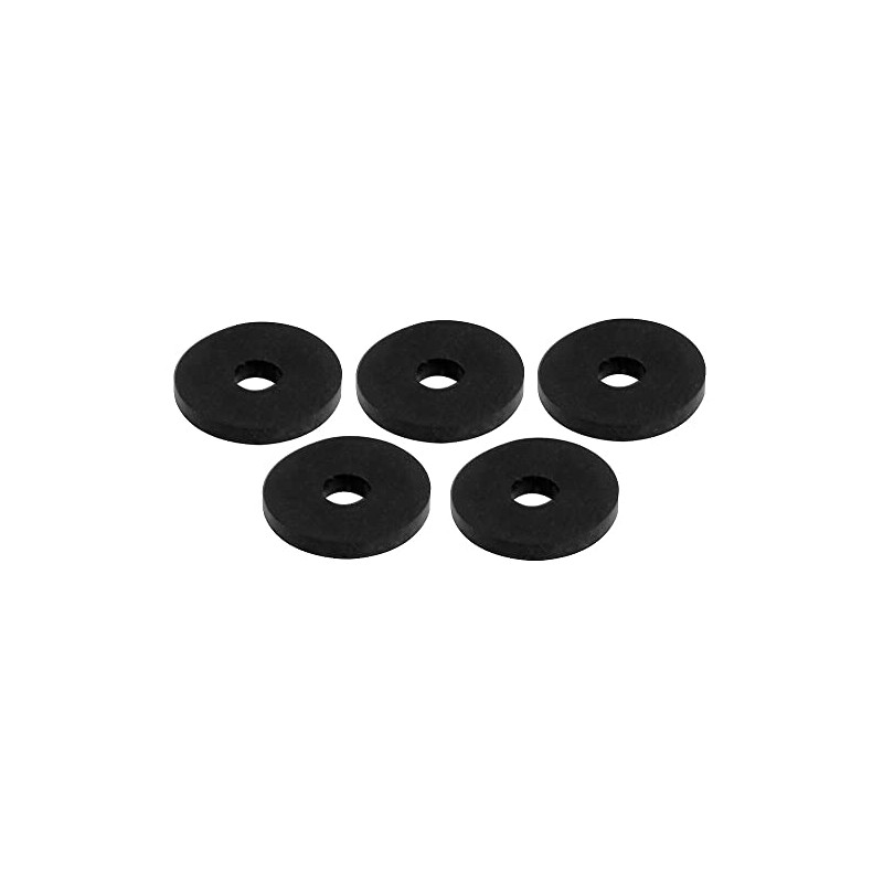 Herco Black Silicone High-Temperature Industrial Grade Rubber Washers - 5/16"