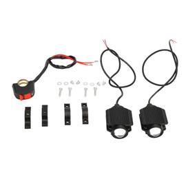 Pair of Motorcycle Work Spotlight Yellow White Dual Light Source LED Work Lamp Driving Lights Auxiliary Pod Light