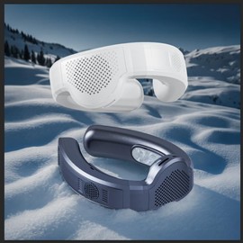 Kudar Neck Cooler, Cooling Plate, Neck Fan (New in 2025, Three in One, Powerful Blower, Cooling Function, Heating Function) Neck Fan, Quiet Design, 3 Levels of Air Flow, 3 Levels of Cooling & 3