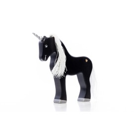 Lilu® Unicorn Stallion Special Edition with Luminous Heart, Mane and Tail, Fabulous World Wooden Animals, Hand-Painted, Wooden Toy Made of FSC® Wood, EN71 and Dekra Certified Toy Figure for Children