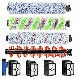 Fantisi 1 más Uso Cepillo Principal + 1 Cepillo de Rodillo de Mascota + 1 Cepillo de Alfombra + 1 Cepillo de Piso para Bissell CrossWave 1866 1785 aspiradora, 4 Filtro