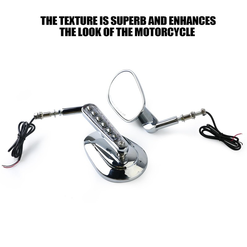 Pacewalker Muscle Rear View Mirrors with LED Turn Signals Light