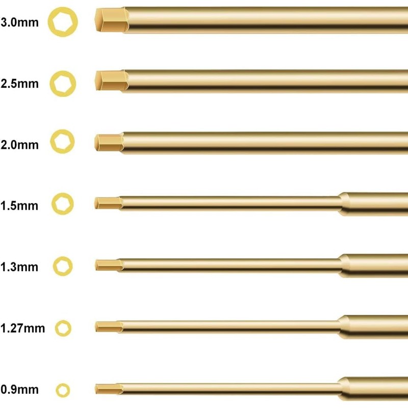 RCpow Hex Driver Set Hex Allen Screwdriver Kit 0.9mm 1.27mm