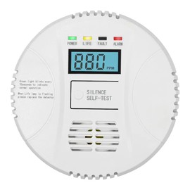 Carbon Monoxide Detectors,Vzmcov AA Batteries Powered (Not Included) Carbon Monoxide Alarm with LCD Digital Display,CO Monitor Alarm with Voice Alert for Home,Kitchen, Hotel(1pack)