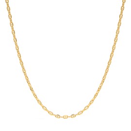 Gold Thin Chain Necklaces for Women, 18K Gold Plated Dainty Gold Mariner Cuban Link Chains Adjustable Trendy Layered Necklace Stack for Women Jewelry Gifts, Multiple Ways to Wear