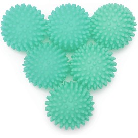 S&T INC. Reusable Laundry Dryer Balls, Soften and Fluff Laundry, Blue, 2.5 in, 6 Pack