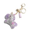 Riggulal Key Chain Unicorn Bag Charm Key Ring Glitter, purple