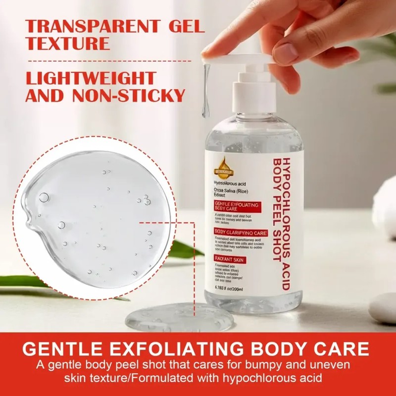 Gel Corporal Exfoliante Ácido Hipocloroso 200ml No