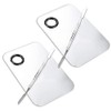 ALIOBC 2 Pcs Makeup Mixing Palette, Upgrad Stainless Steel Metal