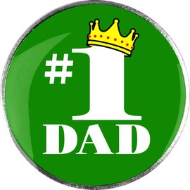 LinksWalker #1 Dad Golf Ball Marker, Dad Gifts for Fathers Day, Dad Birthday Gift, Magnetic Hat Clip for Men