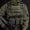 TOPTACPRO Tactical MOLLE Admin Panel Pouch Small Chest Pocket for