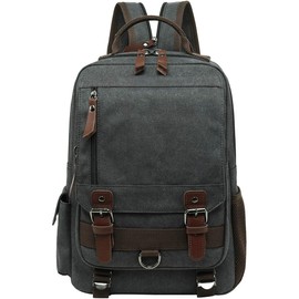 Mygreen Body Bag, Backpack, Crossbody Bag, 2-Way Canvas, Black