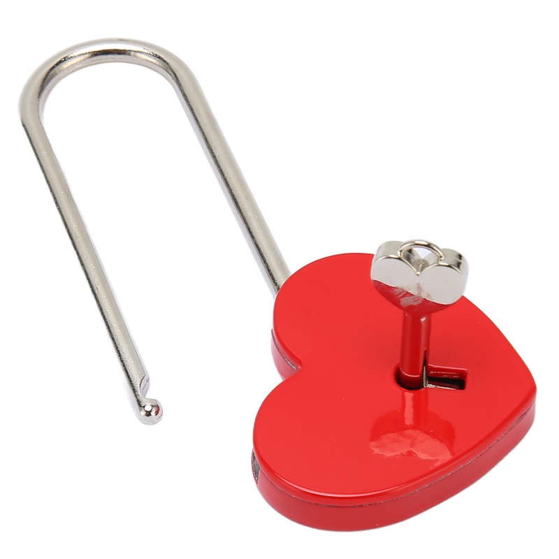 3pcs Heart Shaped Padlock with 3 Keys Rustproof Zinc Alloy