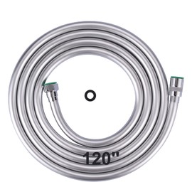 Aleasha Shower Hose, 120 Inches Extra Long Shower Head Hose Extension for Bathing Toilet Cleaning Dogs Bathing Chrome Handheld Shower Hose…