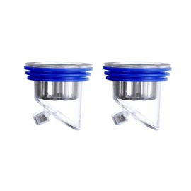 sourcing map Odor Proof Floor Drain, Anti-Sewer Backflow One-Way Preventer (2PCS, Blue 1.3"-1.8")