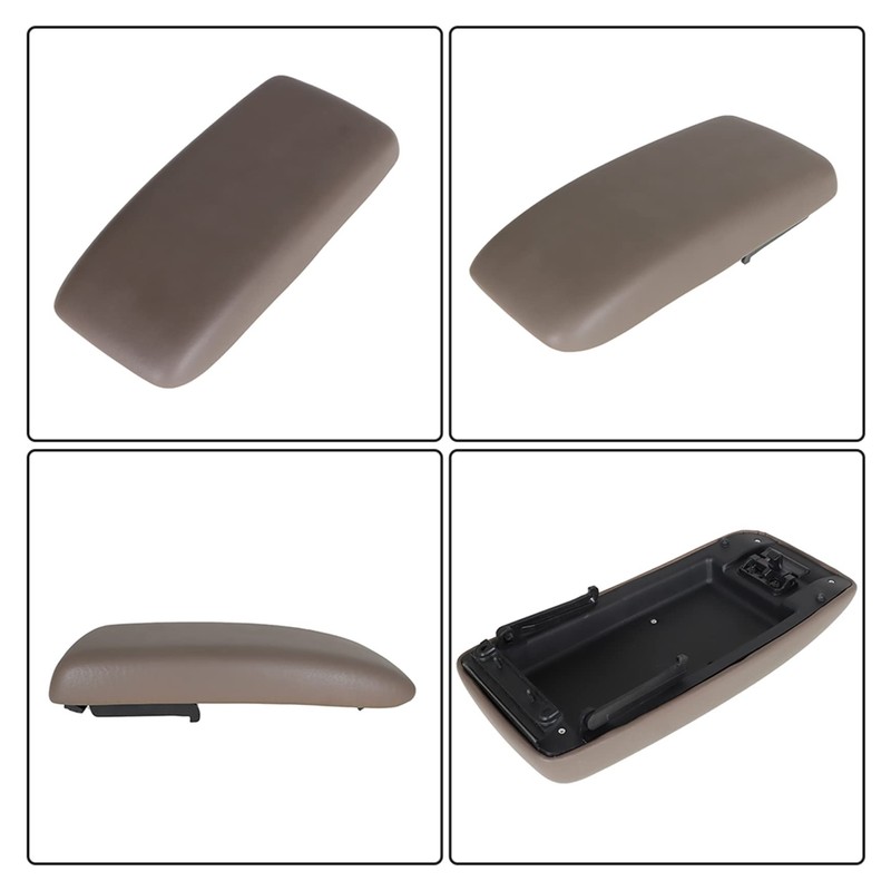 Silscvtt Tan Center Console Lid Latch Armrest Lid Replacement for