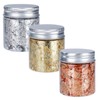 Gold Leaf Imitation 3 Bottles Gold Flakes Metallic Foil Flakes