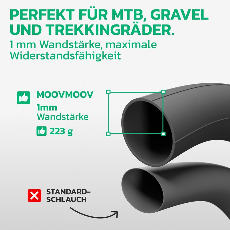 MOOVMOOV Bicycle Inner Tube 29 Inch (Presta Valve) – Suitable