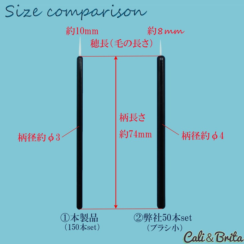 Cali&Brita (Large Capacity 150 Pieces) Brush, Fine Pattern, Brush, Glue,