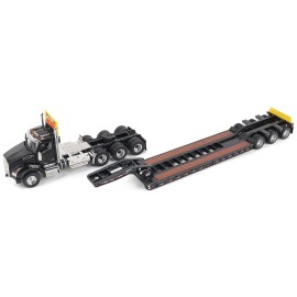 DCD 1/50 Diecast Model Kenworth T880 SBFA Tridem Truck Trail King HDG Lowboy Trailer Black 'Transport Series' Diecast