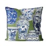 Kelly Stevens-McLaughlan, Chinoiserie Vase Collage #3 on Green Cushion /