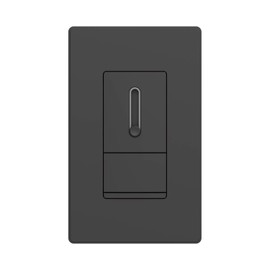 ELEGRP Slide Dimmer Switch for Dimmable LED, CFL and Incandescent Light Lamp Bulbs, Single Pole or 3-Way, Full Control with Preset, Rocker Paddle, Wall Plate Included, UL Listed (1 Pack, Matte Black)