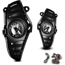 BT_MOTO Fog Lights For 19-25 Toyota RAV4 Bumper Driving Lamps w/Wiring Switch Kits Pair