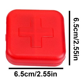 YATEICBC 2 x Daily Plastic Pill Box with 4 Compartments Pill Box - Portable Travel Pill Box Pocket Pill Box - Organizer