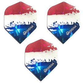 Designa - Juego de plumas para dardos (75 micrones, 9 vuelos)