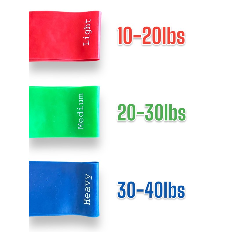 Pro Resistance Loop Exercise Bands - Set of 3