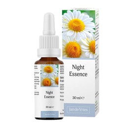Jan De Vries Night Essence | Promote Better Sleep | Flower Essence | Quieten an Over-stimulated Mind | Contains Chamomile, Aspen & Bluebell | 30ml