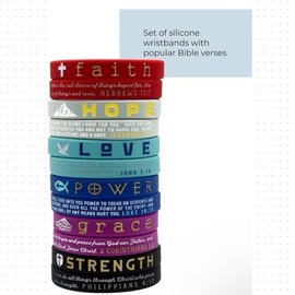 HARVEST Biblical rubber wristbands super comfortable fit weather and fade proof - Colors: GREY
