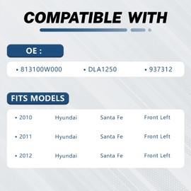 KELOKE Door Lock Latch Actuator Compatible with Hyundai Santa Fe 2010 2011 2012 - Sport Utility, Front Left Driver Side, Replace# 813100W000 DLA1250