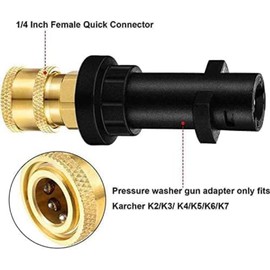 High Pressure Washer Gun Adapter with 1/4'' Quick Connect Female Fitting Compatible with Karcher/Kärcher K Series K2, K3, K4, K5, K6, K7 High Pressure Washer