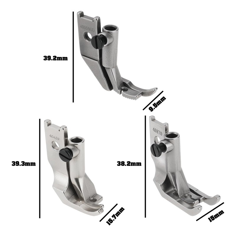 Briny River Pack of 3 Sewing Machine Presser Foot Compatible