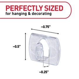 Command Indoor Mini Light Clips, Damage Free Hanging Christmas Light Clips, Mini Wall Clips for Hanging Indoor Christmas Decorations, Lights and Cables, 45 Clear Clips and 54 Command Strips