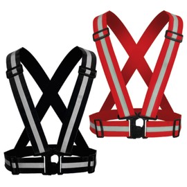 Reflective Running Vest 2-10 Pack, High Visibility Reflective Gear Night Cycling Safety Vest Strap for Men Women Kids