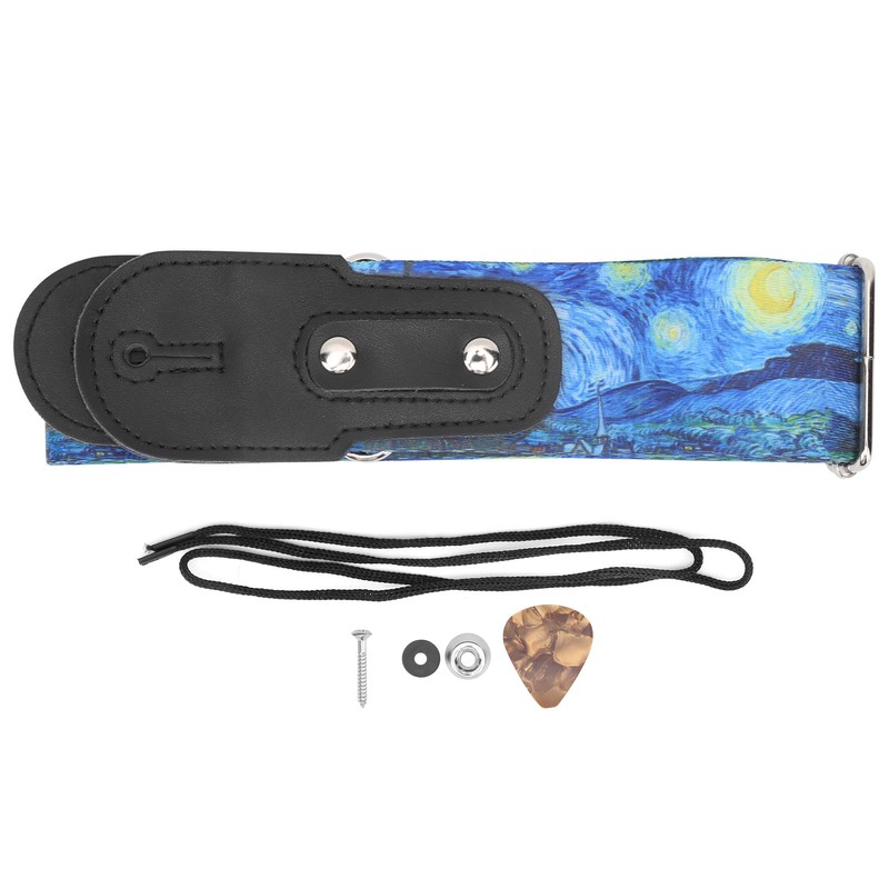 Nylon Guitar Strap Breathable Musical Instrument Accessories for Folk/Electric Guitar