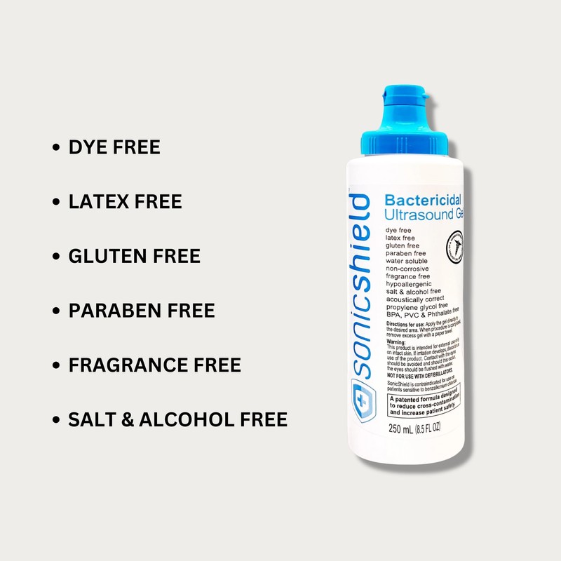 SonicShield Ultrasound Gel. High Viscosity. Premium Multi-Purpose Gel for Ultrasound