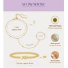 Wowshow Ring Bracelet Hand Chain Initial Gold Bracelets for Women