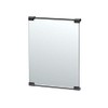Gatco 1523MX Fixed Mount Rectangle Mirror, 24 Inch, Matte Black/Wall
