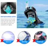 NARUTOO 180°Full Face Snorkel Mask, Double Floating Ball Design Anti-Leak