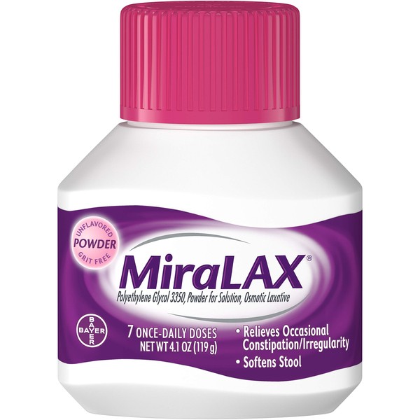 Miralax Miralax Powder 7 Doses, 4.1 oz (Pack of 2)