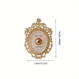 Vintage Doorbell with Dual Sound System, Elegant Metal Frame Wall Decor for Home, Bathroom, Bedroom, Classic Design, Decorative Metalwork